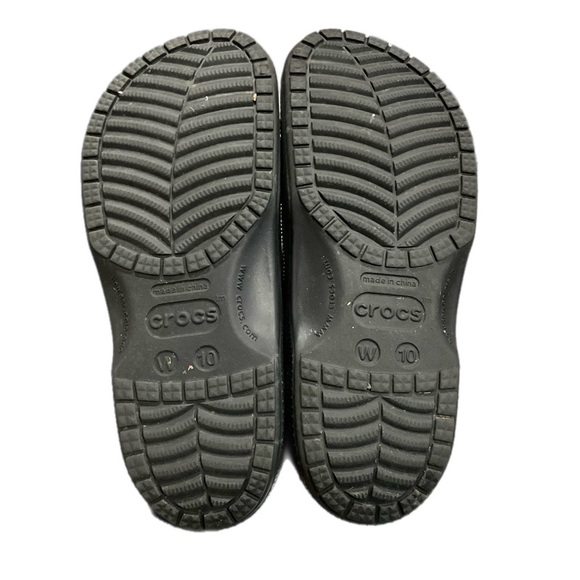 Crocs Candace Clog T-Bar Women's Size 10 Black W/Flower Jibbitz Mules Shoe - Picture 11 of 11